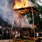 a Bali cremation near Ubud, Bali